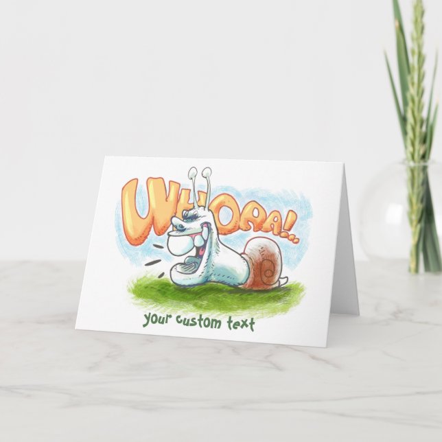 funny snail cartoon holiday card (Front)