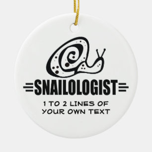 Funny Snail Ceramic Tree Decoration