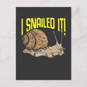 Funny Snail Lover Gardener Slug Pun Postcard