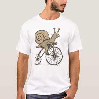 Funny Snail on a Bike T-Shirt