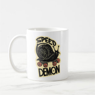 Funny Snail on Skateboard – Speed Demon Coffee Mug