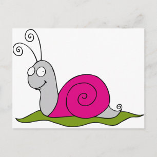 funny snail postcard