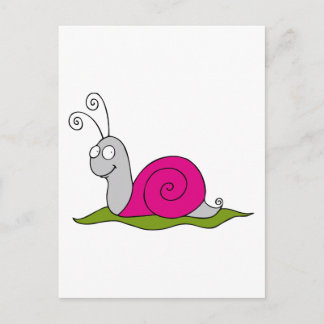 funny snail postcard