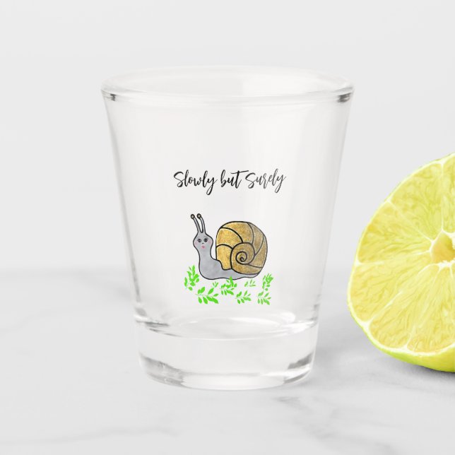 Funny snail shot glass (Front)