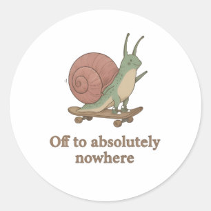 Funny Snail Sticker – Cute Aesthetic Animal Sticke