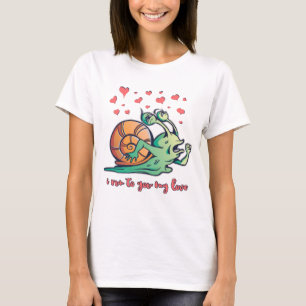Funny Snail Valentine Running T-Shirt