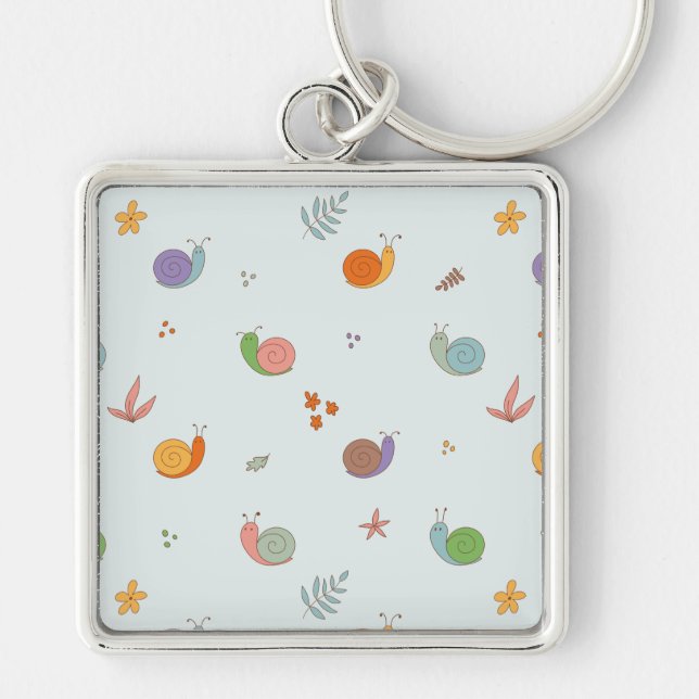 Funny snails key ring (Front)