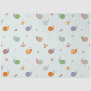 Funny snails tissue paper