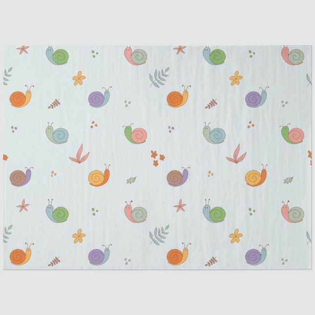 Funny snails tissue paper (Front)