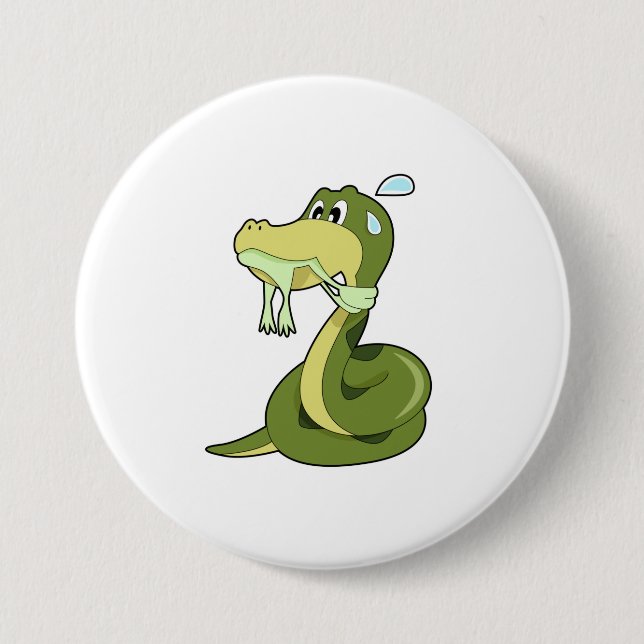 Funny Snake 7.5 Cm Round Badge (Front)