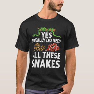 Funny Snake Designs For Men Women Herpetology Rept T-Shirt