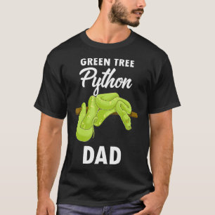 Funny Snake Lover Dad Green Tree Python T-Shirt