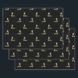 Funny Snake Santa Claus Hat Merry Christmas Xmas Wrapping Paper Sheet<br><div class="desc">If you want to have something unique and different for this Christmas,  this funny pattern may be the ideal option. With a black background on which the green snakes stand out with a red Santa hat. Great for men,  women and children in the month of December.</div>