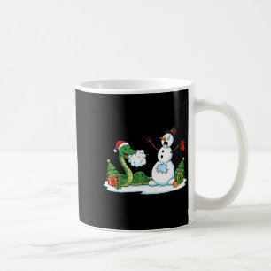 Funny Snake Snowman Christmas Tree Xmas Womens Men Coffee Mug