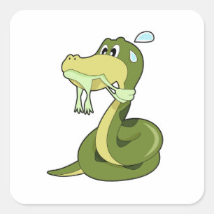 Funny Snake Square Sticker