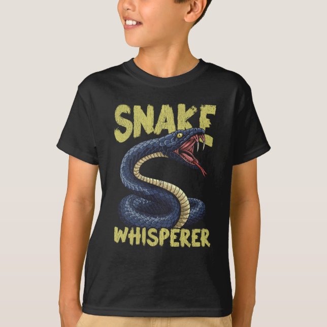 Funny Snake Whisperer Animal Reptile Owner T-Shirt (Front)