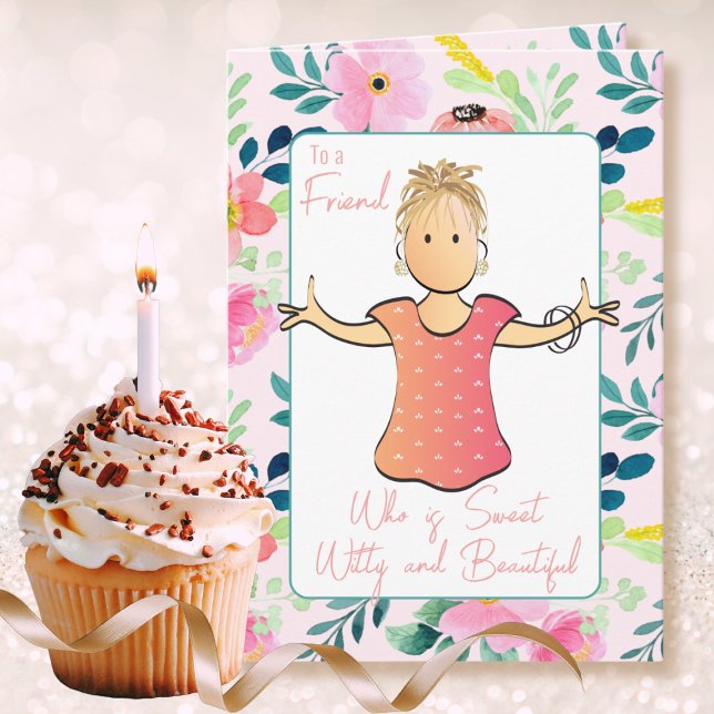 Funny Snarky 70th Birthday Female Cartoon  Card (Creator Uploaded)