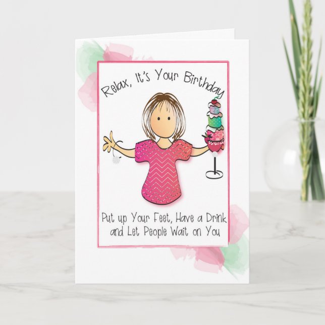 Funny Snarky Humourous Personalised Birthday  Card (Front)