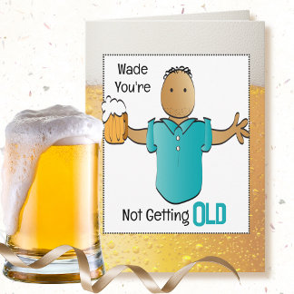 Funny Snarky Male Cartoon Beer Fun Ethnic Birthday Card