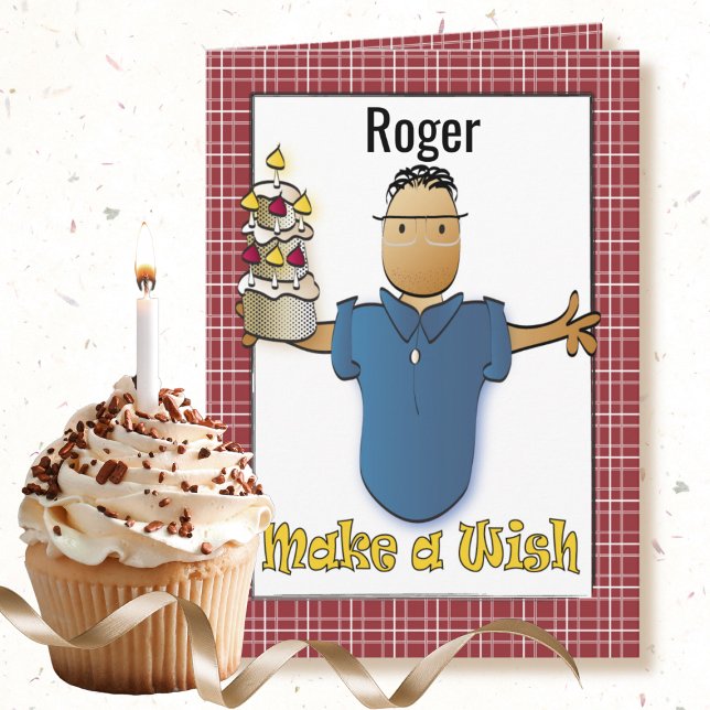 Funny Snarky Old Age Joke Male Cartoon Birthday  Card (Creator Uploaded)