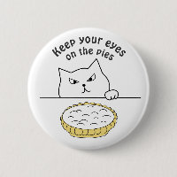 Funny Sneaky Cat after Cream Pie Illustration