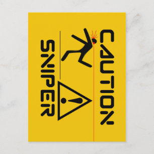 Funny Sniper Postcard