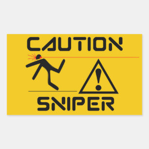 Funny Sniper Rectangular Sticker