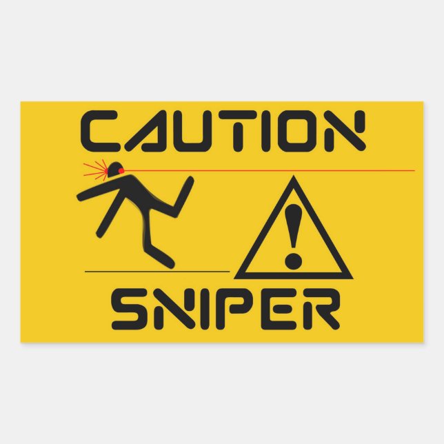 Funny Sniper Rectangular Sticker (Front)