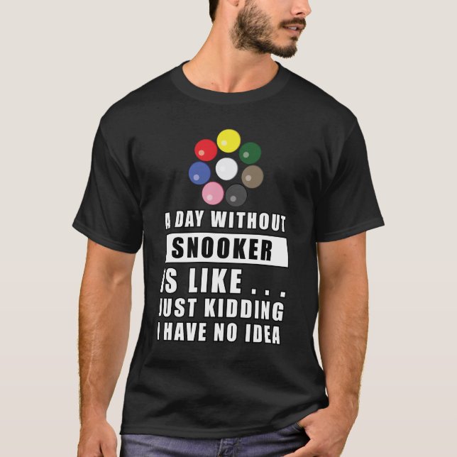 Funny Snooker Design T-Shirt (Front)