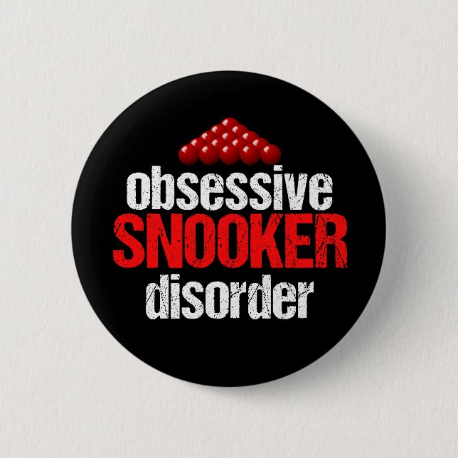 Funny Snooker Game 6 Cm Round Badge (Front)