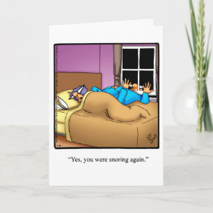 Funny Snoring Humour Anniversary Card