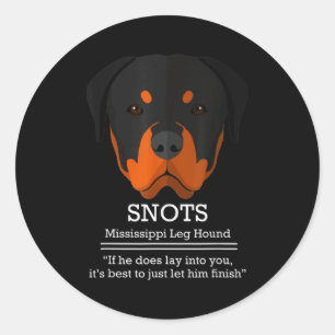 Funny Snots Mississip Leg Hound Christmas Vacation Classic Round Sticker