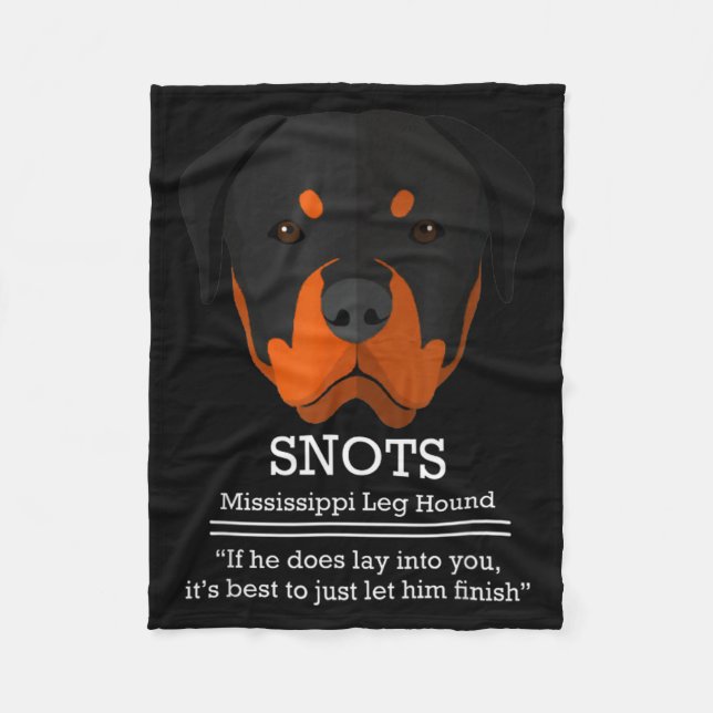 Funny Snots Mississip Leg Hound Christmas Vacation Fleece Blanket (Front)