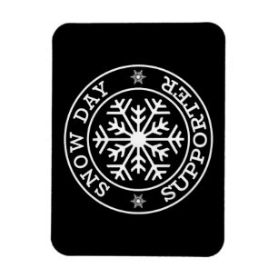 Funny Snow Day Supporter Teacher Student Winter Sn Magnet