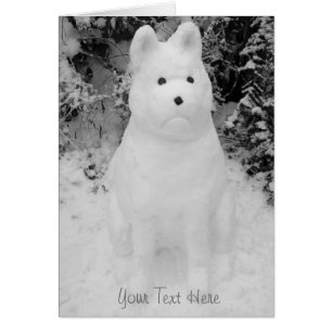 funny snow dog snowman for christmas
