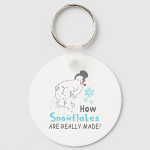 Funny Snow How Snowflakes Are Really Made  Key Ring