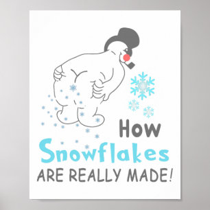 Funny Snow How Snowflakes Are Really Made  Poster