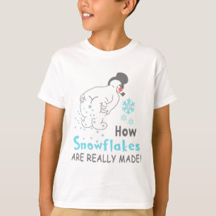 Funny Snow How Snowflakes Are Really Made  T-Shirt