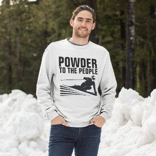 Funny Snow Ski T-shirts, POWDER TO THE PEOPLE T-Shirt
