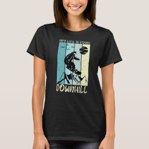 Funny Snowboard Tee Going Downhill Winter Sports L