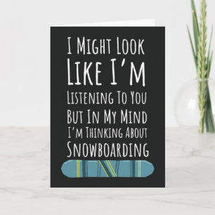 Funny Snowboarding Cards Humour Snowboarder Sports