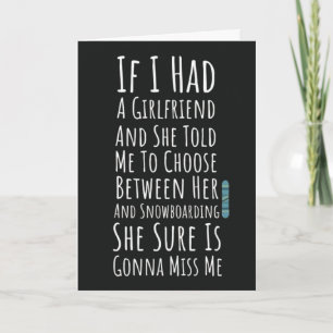 Funny Snowboarding Cards Snowboarder Winter Sports