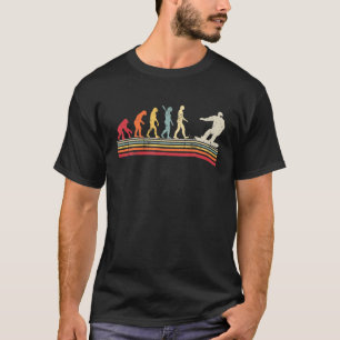 Funny Snowboarding Evolution Of Man Vintage Retro T-Shirt