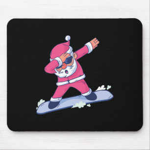 Funny Snowboarding Gift Christmas Snowboard Apress Mouse Mat