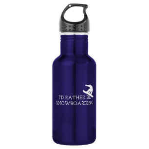 Funny Snowboarding - I'd Rather Be Snowboarding 532 Ml Water Bottle
