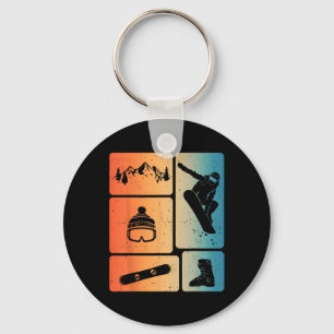 Funny Snowboarding Lover Snowboarder Winter Sports Key Ring