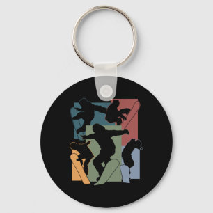 Funny Snowboarding Lover Snowboarder Winter Sports Key Ring