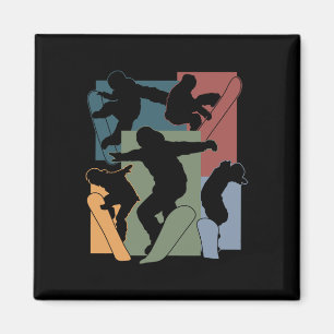 Funny Snowboarding Lover Snowboarder Winter Sports Magnet