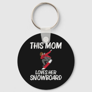 Funny Snowboarding Mum Mother Skier Snowboard Snow Key Ring