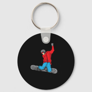 Funny Snowboarding Shirt - Snow Boarder Lovers Gif Key Ring